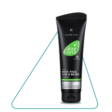 Шампунь для тіла, обличчя, волосся та бороди 4в1 ALOE VIA Aloe Vera 250 мл