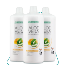 Питний гель для підтримки імунної системи та покращення обміну речовин Алое Вера з Медом Aloe Vera Traditional Honey набір з 3 шт. LR Lifetakt (разом дешевше) 1000 мл х 3 шт